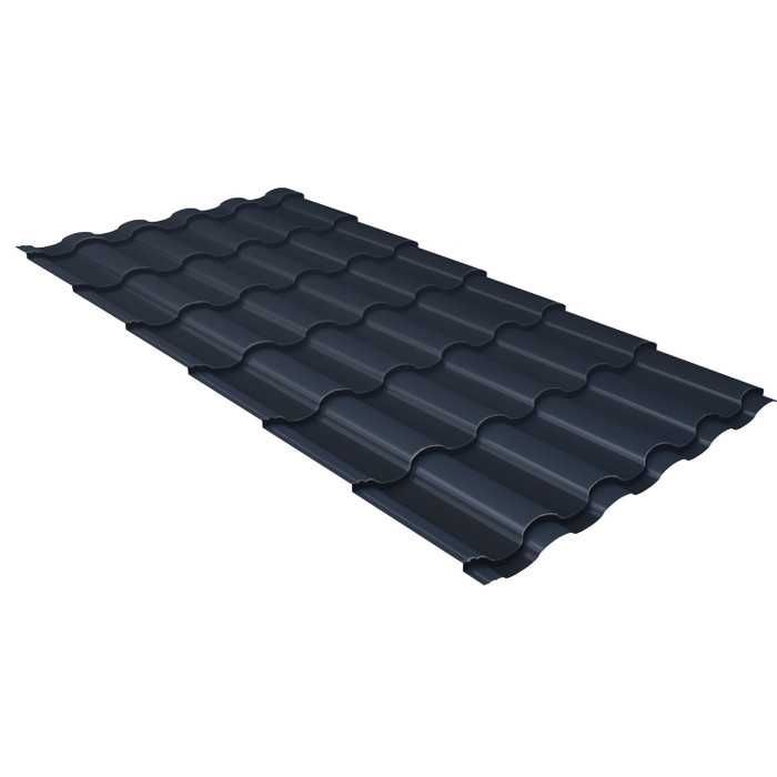 Металлочерепица Grand Line Kredo Satin RAL 7024 мокрый асфальт