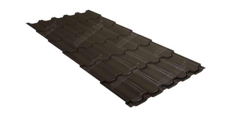 Металлочерепица Grand Line Kvinta Plus GreenCoat Pural