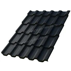 Металлочерепица МП Трамонтана-SL VikingMP® E RAL9005 Черный темный