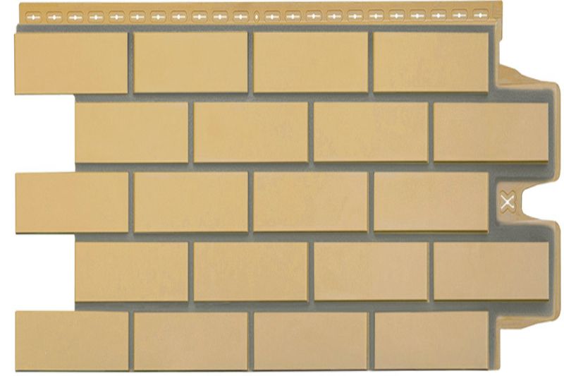 Фасадная панель Grand Line Клинкерный кирпич Design песочный со швом
