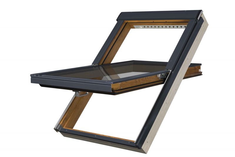 Мансардноеокно PTP-V /GO U3  из ПВХ  55* 98 "Зол. дуб"