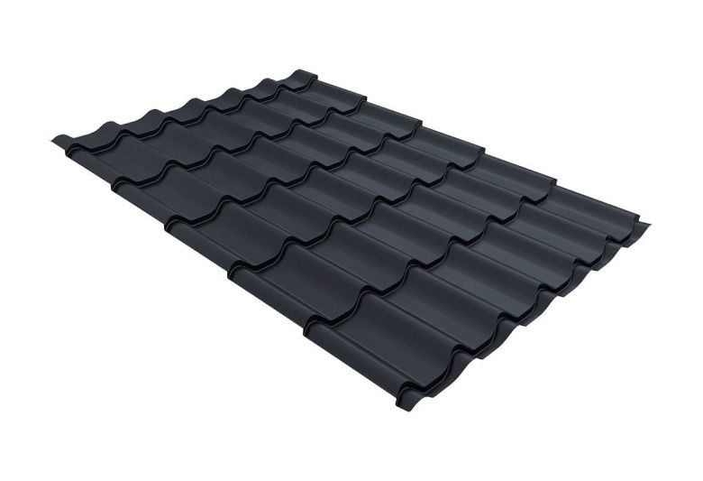 Металлочерепица Grand Line classic Rooftop Бархат RAL 7024