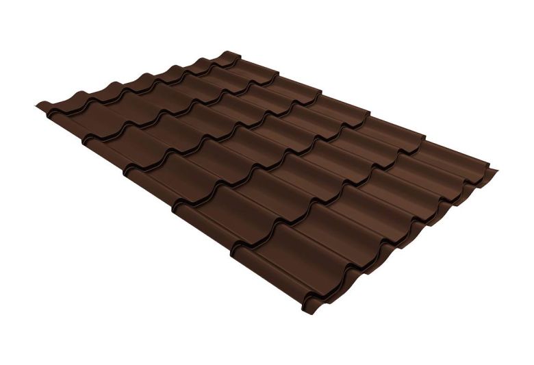 Металлочерепица Grand Line classic Rooftop Бархат RAL 8017