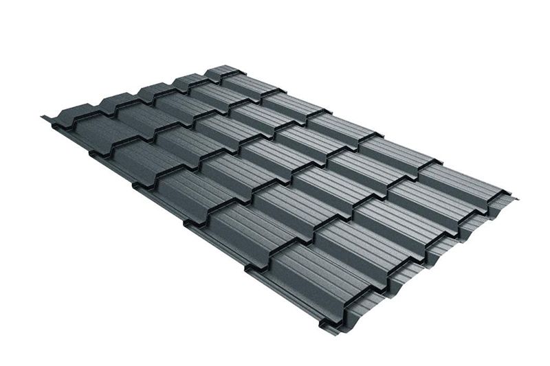 Металлочерепица Grand Line Quadro Drap RAL 7024