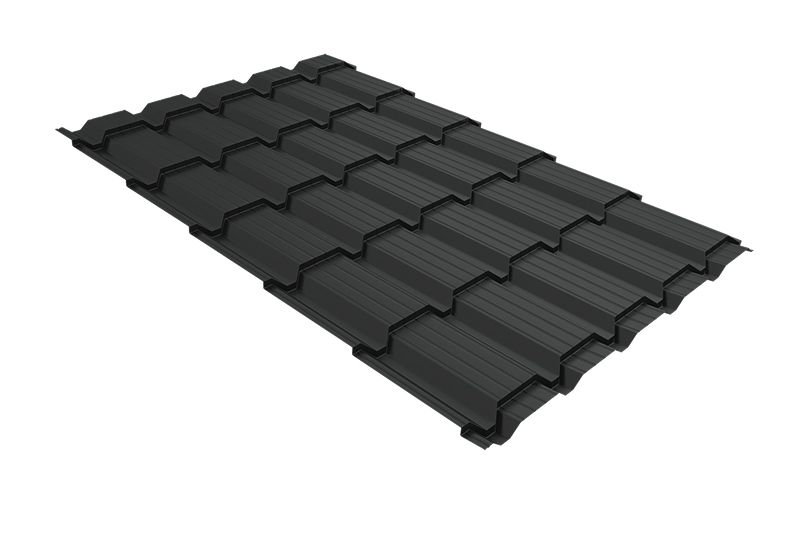 Металлочерепица Grand Line Quadro PurPro Matt RAL 9005