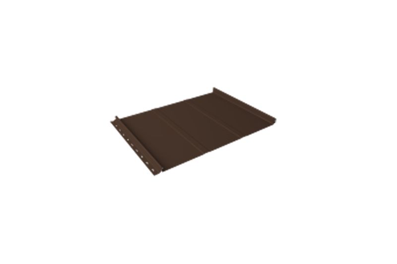 Кликфальц Line Grand Line 0,5 GreenCoat Pural BT с пленкой на замках RR 887 шоколадно-коричневый (RAL 8017 шоколад)