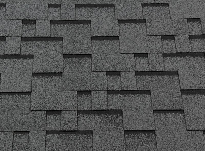 Гибкая черепица Shingle Roofshield Premium Модерн Серый с оттенением